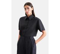 Halbarm Hemdbluse aus 100% Leinen Schwarz 48 (60.851061-0039-48)