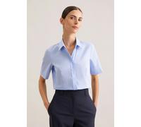 Seidensticker Damen Bluse - City Bluse - Hemdbluse - Regular Fit - Kurzarm - Uni - 100% Baumwolle