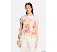 Betty Barclay Kurzarmshirt Damen U-Boot-Ausschnitt Jersey Gummizug Loose Fit Gr. 44 Patch Cream/Rosé