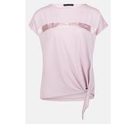 Kurzarmshirt BETTY BARCLAY "Betty Barclay Halbarm-Shirt mit Schleifenknoten", Damen, Gr. 46, pink (pink nectar), Jersey, Obermaterial: 62% Viskose, 34% Polyester, 4% Elasthan., feminin, loose fit norm