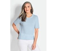 Halbarmpullover mit Rundhals aus Kaschmir blau 20