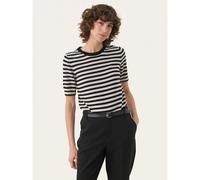 Halbarmpullover Natanya PW natur/schwarz gestreift