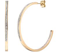 Halbcreolen Edelstahl gelbgoldfarben beschichtet Ohrringe Creolen