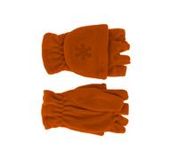 Halbfinger Handschuh mit Klappe aus Fleece für Kinder! 5, rost