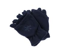 Halbfinger Handschuh mit Klappe aus Fleece für Kinder! marine, 4