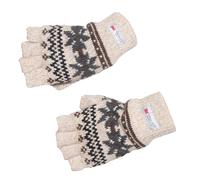 Halbfinger Handschuh mit Norweger Muster Thinsulate für Damen S/M