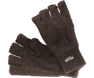 Halbfinger Handschuh mit Thinsulate Futter gestrickt in 2 Farben dunkelgrau, L/XL