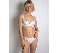 Halbschalen-BH PASSIONATA "MISS JOY", Damen, Gr. 70, Cup A, weiß, Obermaterial: 76% Polyamid, 24% Elasthan, BHs, mit Multiway-Trägern, Mikrofaser, Schmetterlingsmotiv vorn (95715768-70) weiß