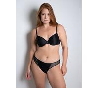 Halbschalen-BH PASSIONATA "MISS JOY", Damen, Gr. 75, Cup B, schwarz, Obermaterial: 76% Polyamid, 24% Elasthan, BHs, mit Multiway-Trägern, Mikrofaser, Schmetterlingsmotiv vorn (78136638-75) schwarz