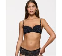 Halbschalen-BH TRIUMPH "Crazy Stupid Love", Damen, Gr. 70, Cup B, schwarz, Mesh, Spitze, Obermaterial: 49% Polyester, 39% Polyamid, 9% Elasthan, 3% Viskose, modisch, BHs, Komfort-Bügel, italienische S