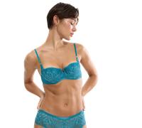 Halbschalen-BH TRIUMPH "Crazy Stupid Love", Damen, Gr. 80, Cup A, arizona blau, Mesh, Obermaterial: 43% Polyester, 41% Polyamid, 10% Elasthan, 6% Viskose, BHs, Komfort-Bügel, italienische Spitze, Wow-
