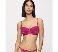 Halbschalen-BH TRIUMPH "Crazy Stupid Love", Damen, Gr. 85, Cup A, pink (passion fruit), Mesh, Spitze, Obermaterial: 49% Polyester, 39% Polyamid, 9% Elasthan, 3% Viskose, BHs, Komfort-Bügel, italienisc