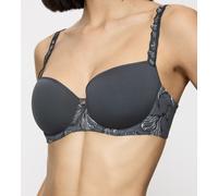 Halbschalen-BH TRIUMPH "Wild Iris Florale", Damen, Gr. 80, Cup B, anta, Microtouch, Obermaterial: 62% Polyester, 25% Polyamid, 13% Elasthan, BHs, Spacer-Cups, tiefer Rückenausschnitt, wattiert, femini