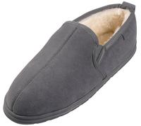 Halbschuh aus feinstem Merino Lammfell in 2 Farben dunkelgrau, 44