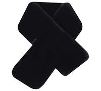 Halemet Plüsch-Schal für Damen, Winter, Pelz-Kunstfell, Loophole, kurzer Schal, weich, gemütlich, Halswärmer, Schwarz, Einheitsgröße