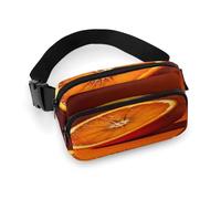 Half An Orange Bauchtasche mit verstellbarem Riemen, modische Hüfttasche für Outdoor-Sport, Wandern, weiß, 20 x 13 cm, voll bedruckte Hüfttasche