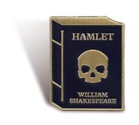 Half Moon Bay Hamlet William Shakespeare Anstecknadel, 3,8 cm, schwarze und goldene Zinklegierung und Emaille, 3,8 cm, Zinklegierung und Emaille, kein Edelstein