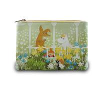 Half Moon Bay Moomin Make-up-Kulturbeutel, 15,2 x 24,1 cm, PU-Leder, mit Reißverschluss, grün, 6 x 9.5 Inch, Balkon
