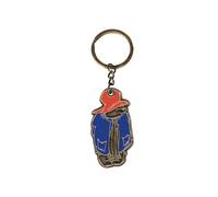 Half Moon Bay Neuheit Schlüsselanhänger Zubehör für Schlüssel oder Rucksack, 3,8 x 3,8 cm Zinklegierung, ikonischer Paddington Bär, rot / blau, 1.5 x 1.5 Inch