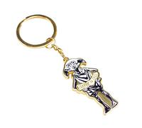 Schlüsselanhänger Dobby goldfarben/schwarz/weiß, bedruckt, aus 100 % Metall. - Harry Potter