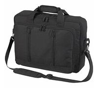 Halfar 1802765 Umhängetasche, auch als Rucksack zu tragen, für Notebooks bis 15 - 16 Zoll (38-40,6 cm), Schwarz