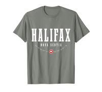 Halifax Nova Scotia Kanada Canadian Vintage T-Shirt, Herren, Heidekraut/Armeegrün, XL