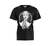 Halle 15 Demon Nun - Shirt - EASURE - Dämonen Nonne Shirt - Tote Nonne Clothes (DE/NL/SE/PL, Alphanumerisch, XL, Regular, Regular, schwarz)