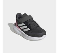 Hallenschuh ADIDAS SPORTSWEAR "RUNFALCON 5 KIDS", Mädchen, Gr. 21, schwarz (grau six, crystal weiß, bliss pink), Synthetik, Textil, Schuhe Hallenschuh, mit Klettverschluss (56251917-21) grau six, crys