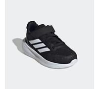 Hallenschuh ADIDAS SPORTSWEAR "RUNFALCON 5 KIDS", Mädchen, Gr. 24, schwarz-weiß (core schwarz, ftwr weiß, ftwr weiß), Synthetik, Textil, Schuhe Hallenschuh, mit Klettverschluss (87302219-24) core schw