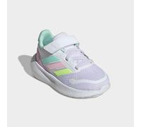 Hallenschuh ADIDAS SPORTSWEAR "RUNFALCON 5 KIDS", Mädchen, Gr. 27, weiß (cloud weiß, clear mint, clear pink), Synthetik, Textil, Schuhe Hallenschuh, mit Klettverschluss (55375604-27) cloud weiß, clear