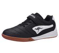 Hallenschuh KANGAROOS "K5-Drib EV", Mädchen, Gr. 37, schwarz-weiß (jet schwarz, weiß), Synthetik, Schuhe Hallenschuh, Indoorschuh, Sportschuhe, nicht abfärbende Sohle (65872852-37) jet schwarz, weiß