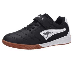 Hallenschuh KANGAROOS "K5-Drib EV", Mädchen, Gr. 37, schwarz-weiß (jet schwarz, weiß), Synthetik, Schuhe Hallenschuh, Indoorschuh, Sportschuhe, nicht abfärbende Sohle (65872852-37) jet schwarz, weiß