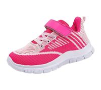 Hallenschuhe Kinder Jungen Mädchen Turnschuhe Sneaker & Sportschuhe Weisse Sohle 35 Modische Ganzjahres Leicht Mesh Straßenlaufschuhe Atmungsaktiv Laufschuhe Rutschfest Klettverschluss Sport Schuhe