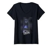 Halloween Corpse Bride Emily T-Shirt mit V-Ausschnitt