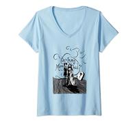 Halloween Corpse Bride Marry The Dead T-Shirt mit V-Ausschnitt