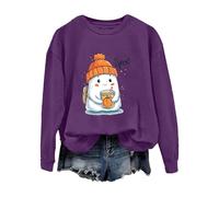 Halloween, Damen Gilet, Tshirt Damen locker, Fleecejacke Rundhalsausschnitt t, mittellanger Damenpullover, Pullover t Shirt für Frauen, damendamen, mittellanger Damenpullover, damenshirt halbarm