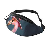 Halloween-Flamingo-Hexenhut, Bauchtasche für Herren und Damen, wasserdichte Sport-Hüfttasche, modische Gürteltasche, Umhängetasche, Hüfttasche mit verstellbarem Riemen, große Schultertasche, Geldbörse