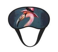 Halloween-Flamingo-Hexenhut, Schlafmaske für Damen und Herren, Augenmaske zum Schlafen, lichtblockierend, Schlafmaske mit elastischem Band, Augenbinde für Flugreise, weich, atmungsaktiv,