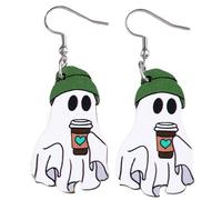 Halloween-Ohrringe | doppelseitige Anhänger | Halloween- -Ohrringe für Frauen, für Mädchen Frauen Damen Kostüm Party Hochzeit Tanzen, riferimento alla descrizione, Aus Holz, Siehe