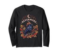 Halloween Rabe Shirt Hexenhut Krähe Rowan Berry Moon Fledermäuse Langarmshirt