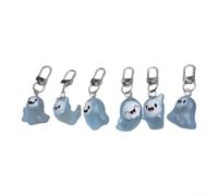 Halloween Schlüsselanhänger 6er Set Süße Grusel Harz Anhänger Basteln 2.5 Zoll Vibrante Farben Für Rucksack Tasche Party Geschenke Freunde Familie