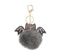 Halloween-Schlüsselanhänger mit Fledermaus, Plüschball, Schlüsselanhänger, Zubehör, Handtaschen-Anhänger, Partyzubehör, Zubehör