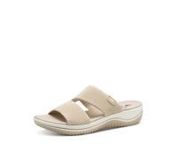 Jana Shoes Damen Pantolette Coshy Hallux – mit flexibler Sohle, elastisch – Beige/Gold Gr. 41