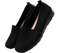 Hallux Valgus Schuhe Damen Weit Dehnbar Orthopädische Loafer Strick Stoffschuhe Leicht Slipper für Senioren Geschwollene Füße Bequeme Sommerschuhe Weiche Sohle Walking#01