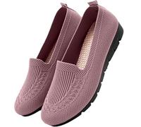 Hallux Valgus Schuhe Damen Weit Dehnbar Orthopädische Loafer Strick Stoffschuhe Leicht Slipper für Senioren Geschwollene Füße Bequeme Sommerschuhe Weiche Sohle Walking#01