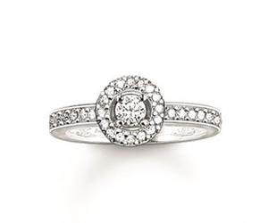 Halo Ring 925er Silber 58mm