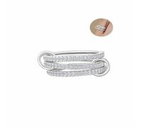 Halora S925 Sterling Silber Ringe Frauen, Zirkonia Ring Set Silberring Fingerring Damen Rings Geschenke Größe 60