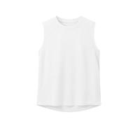 Haloumoning Jungen Tank Top Ärmellos T-Shirts Einfarbige Feinripp Unterhemd Kinder Sommer Sport Freizeit Basic Tops,Weiß,4-6 Jahre