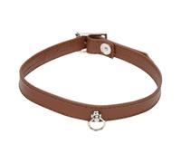 Halsband der O aus Nappaleder braun - zierlich