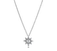 PANDORA Moments Pavé-Polarstern Nordstern Halsketten Anhänger aus Sterling Silber mit Zirkonia, Größe 45cm, 393600C01-45